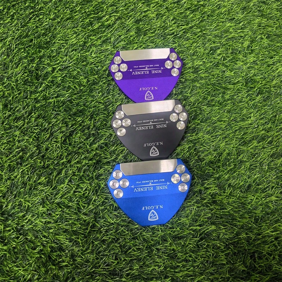 PT01 Nine Elenev 高尔夫推杆，CNC 精密加工 6061 航空铝材，等离子阳极氧化处理，自平衡杆面和合金配重螺丝，零扭矩。黑/紫/蓝