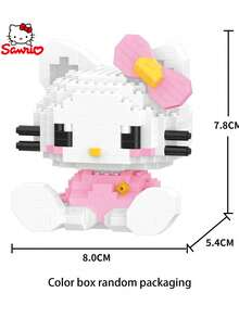 SANRIO 1个积木人偶，积木套装有助于提高专注力，适合房间装饰、生日礼物、派对游戏、DIY手工、动物和人物模型拼装。情人节礼物、生日礼物、完美礼物、趣味礼物（随机包装） - 彩色 - 查看 9