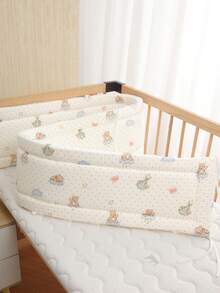 AIBOYING 1件装多尺寸婴儿床护栏，婴幼儿防摔床护栏，儿童床安全防护栏，婴儿软垫，婴儿床保护罩，新生儿全方位床保护，通用婴儿床安全防撞垫，婴儿床护栏和护栏布套 - 彩色 - 查看 1