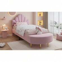 Kids Bed Frames, Headboards & Footboards - Pink + Velvet + 90cm*200cm - View 7