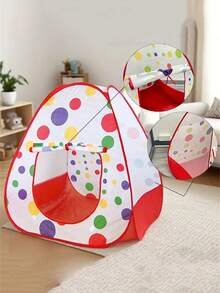 1pc Wave Dot Children's Tent, Suitable For Boys And Girls Indoor And Outdoor Use, Children's Play Themed House, Indoor And Outdoor Play House, Imagination-Inspiring Role-Playing Game Time, Best Birthday And Holiday Gift - Multicolor - View 10