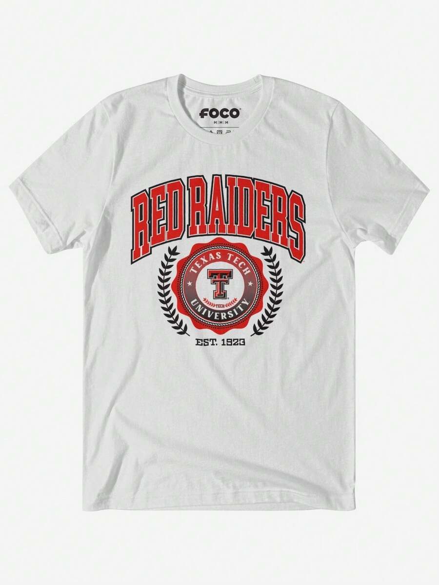 Texas Tech Red  Team  T-Shirt  (2) - White - View 1