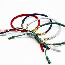 OpenHi Luxfancy Pulseras Tibetanas Mujer o Hombre Set de 3 + 1 de Regalo Roja para la Suerte Hechas a Mano con Hilo Rojo Tibetano Amuleto de Proteccion - conjunto 3 - Ver 7