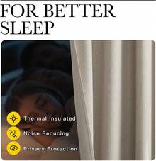 Patio Door Curtain Sound Blocking, Bedroom Privacy Room Divider Curtain Screen Partitions, Thermal Insulated Blackout Closet Sliding Door Curtain (1 Panel, 8.3ft Wide By 7ft Long, Gray) - 亞麻布 - 查看 4