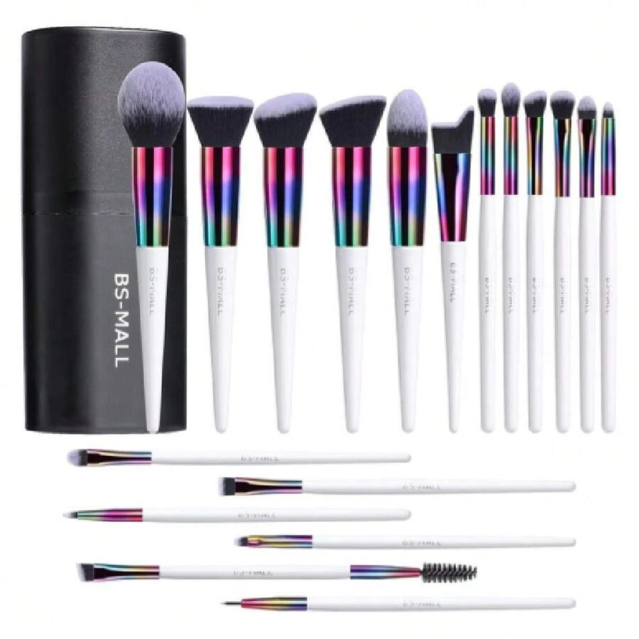 Brushes  Tools Kit Premium Synthetic Powder Foundation Contour Concealers Lip Brushes Set 18 Pcs,38050494 - trắng - Xem 1