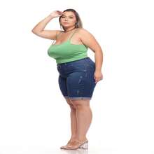 TOP Cropped Feminina Suflex Strap PLUS SIZE - Verde Oscuro - Ver 5