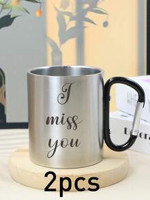 Custom Stainless Steel Travel Mug, Personalized Name And Message Cup For Daily Coffee Or Tea, A Thoughtful Valentine'S Day, Anniversary Gift, Customized Text Birthday Gift, Travel Essentials, Customizable, Unique Gift, Living Room, Daily Necessities - Style a - View 13