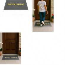 Leoon Tapete Entrada Casa Bienvenido Exterior Antiderrapante (Verde) - verde - Ver 7