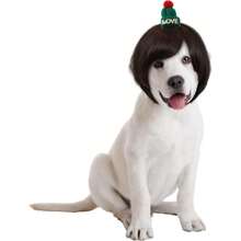 Funny Dog Cat Cosplay Wig, Dog Wigs For Small Medium Dogs,Wigs Cosplay Wigs For Women Wig Install Kit  Pet Costume Wig For Halloween Christmas Parties Festivals (Black Brown Straight Hair),38049419 - 黑色 - 查看 6