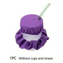 1个防饮料下药杯盖，派对/夜店防溢防漏杯盖