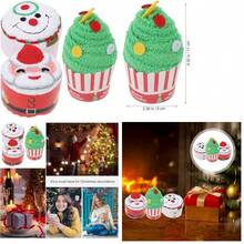 OpenHISTOBAZA 3 Piezas Toallas de Mano Navideas Toallas de Modelado Pasteles con Diseo Santa Claus Mueco rbol Navidad para Decoracin y - como se muestra en la figura - Ver 1