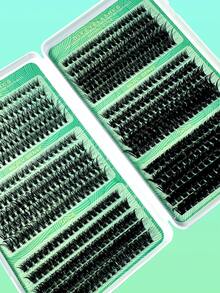 570PCS Individual Lash Clusters Large Capacity 30D+40D+50D+60D+80D+100D D Curl 8-16mm DIY Lash Clusters Natural Look&Extra Thick&Wispy&Ultra Soft&Super Light Reusable Individual Segmented False Eyelashes Eyelash Extension Kit Suitable For Travel, Daily Wear For Beginners, Weddings, Dates, Parties, Festivals, Very Suitable For Christmas/Halloween/Gift Eyelash Bundles - Black - View 4