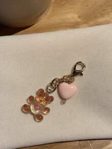 可爱果冻熊零钱包吊坠，萌趣文具盒，雨伞防丢挂件，钥匙扣 - 愛心小熊 - 查看 6