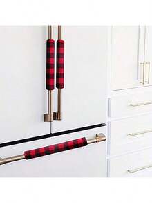 Double-Door Refrigerator & Oven Handle Gloves Oven & Microwave Door Handle Gloves Essential Winter Warmth Prevents Frozen Hands On Cold Handles Warmth & Protection Must-Have , Oil-Resistant, Insulated Refrigerator Door Gloves Velvet Protective Covers For Refrigerator & Oven Handles Hook And Loop Handle Gloves, Women's Day, Travel Essentials, Wedding Favors, Y2k, Bedroom, Car Accessories Women, Kitchen Decor,Cute Stuff - Multicolor - View 3