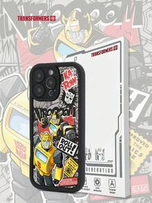 TRANSFORMERS Official Genuine Phone Case, Compatible With Apple 17, 17 Air, 17 Pro, 17 Pro Max, 11 Series, 12 Series, 13 Series, 14 Series, 15 Series, 15 Pro Max, 16 Pro, 16 Pro Max, X, XR, XS Max. Scratch-Resistant, Anti-Slip, Shock-Proof. - Black - View 1