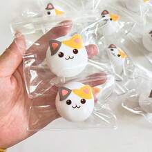 1个2026新款迷你慢回弹减压玩具,流体球减压挤压猫咪吊坠,生日礼物,完美礼物,收藏展示,爱好,送礼佳品 - 彩色 - 查看 5