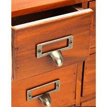 QWORK Desk Drawer Organizer Wooden Vie Apothecary Cabinet With 9 Drawers Home Office And Tea And Dresser Bedroom Organization And Sge Traditional Apothecary Cabinet - 09+Brown - View 6
