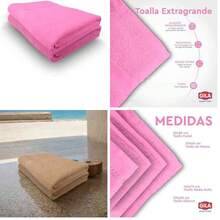 OpenHIGILA Toalla de Bao Extragrande de Algodn Hipoalergnico Essentials I Paquete de 2 Toallas para Bao Color Hueso (170 x 90 cm) - 2+hueso - Ver 8