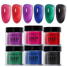 Dip Powder Nail Kit, 6 Color Jelly  Christmas Starter Kit, No  Cured DIY Manicure,37983893 - 紅木色 - 查看 1