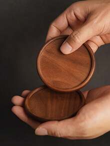 Wooden Coasters, Tea Cup Coffee Cup Coasters, Durable Heat-Resistant Round Coasters For Bowls, Dishes, Teapots, Insulated Tableware Holders - Multicolor - View 4