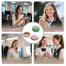 2 Pack Phone Screen Cleaner Dust Plug Portable Keychain Screen Cleaner For Glasses Phone Tablet Lens - Reusable Washable Cute Design With Wrist Strap Pink/Green (Pink+Green) - PinkGreen - 查看 6