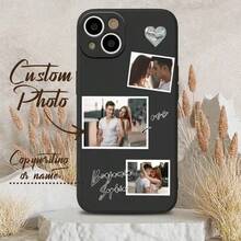 1pc Customized TPU Phone Case, Compatible With IPhone, Honor - Black - View 3