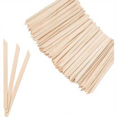 100/300/500pcs Wooden Wax Sticks, Eyebrow Wax Sticks For Hair Removal, Small Popsicle Sticks, Handmade Wooden Sticks