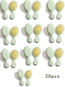 5/10/20支装可爱纯色气垫梳，便携式，小巧按摩座梳，男女通用，护发工具，按摩梳，可爱梳子，简约风格，轻巧梳子，优质材料，手持梳，美容配件，旅行必备，女士护发，发梳，背梳，造型梳，卷发梳，边缘梳，梳子，梳头，发梳套装，梳头，卷发梳，解结梳，女士发梳，头发，旅行，美发产品，美发工具，美发用品，理发师，理发师配件，理发店，美发设备 - 彩色 - 查看 27