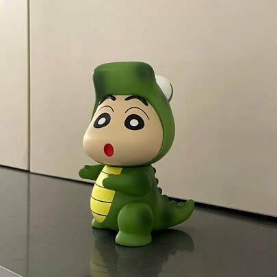 Crayon Shin-Chan Dinosaur Costume Cute Figurine | Soft & Adorable Cartoon Plush Toy Doll, Cute Decor For Desk & Living Room, Healing Gift, Crayon Shin-Chan Small Figurine | Cute Cartoon Character Figurine, Toy, Living Room/Desk Decor, Gift