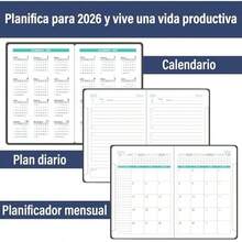 GALASALA Agenda 2026, Planificador Diario, Semanal y Mensual, Libreta A5 con Cierre Magnético, Libreta de Notas con Notas Adhesivas de Colores, Planner Adecuada para Escuela y Oficina(Negro) - negro - Ver 5
