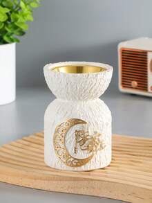 这款简约圆形树脂香炉散发着波西米亚风情，饰有月亮图案和阿拉伯书法。它既是香炉，又是精油扩香器，还是一件精美的桌面装饰品，是客厅、卧室、瑜伽室和冥想空间的理想之选。 - 彩色 - 查看 11