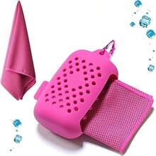 OpenHIToalla De Microfibra, Toalla Deportiva, Secado RPido Toallas Gimnasio, 30cm X100cm Toalla Deportiva De Enfriamiento para Correr Senderismo Golf Viaje Yoga-Rosa - rosa - Ver 2