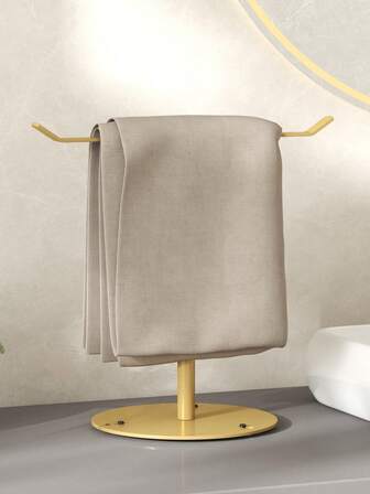 Toallero dorado, toallero en forma de T para baño, toallero de baño, toallero de cocina, simplifica el almacenamiento y la organización de toallas, almacenamiento de baño, accesorios de baño, decoración de baño