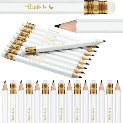 25 Pieces Bridal Shower Game Pencils Wedding Pencils Pre Sharpened Mini Short 4 Inch Game Bridal For Wedding Shower Favors Presents Gifts Golf