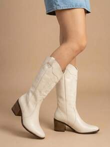 Women Ankle Boots & Booties - 香檳色 - 查看 3