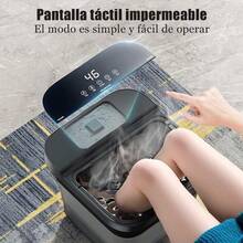 OpenHISpa y masajeador de pies con calentador, gris oscuro, cuenco de bao plegable, control de temperatura, 6 rodillos de masaje, burbujas, vibracin, terapia de luz roja, 39.5 x 36 x 24 cm - como se muestra en la figura - Ver 8