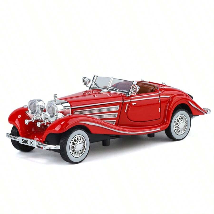 复古汽车合金模型，合金压铸汽车模型，仿真真车装饰，生日礼物，非电动，金属和塑料材质 - 彩色 - 查看 1