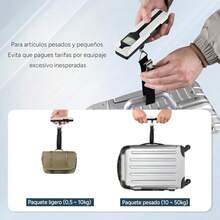 OpenHi Travel Inspira Bscula de Equipaje Sin Pilas 50kg/110lb Porttil de Mano con Pantalla LCD Grande, Funcin Tara, Aviso de Sobrecarga, Correa Resistente y Diseo Compacto para Viajes - blanco-nuevo - Ver 5