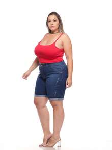 TOP Cropped Feminina Suflex Strap PLUS SIZE - Red - View 7