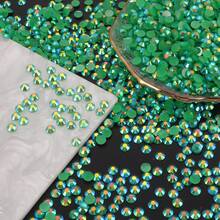 500 件/1000 件树脂 DIY 果冻水钻平底迷你圆形水钻首饰配件、手机壳、鞋子、衣服装饰水钻 2 毫米/3 毫米/4 毫米/5 毫米/6 毫米 - 深綠 - 查看 6