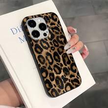 Funda para Teléfono - Funda Suave Mate con Diseño de Estampado de Leopardo Realista y Superficie Texturizada Creada con Tecnología de Impresión UV, Ofreciendo Protección de 360 Grados, Compatible con la Serie de  de Apple 11 a 16. - Estilo 1 (1 pieza) - Ver 1