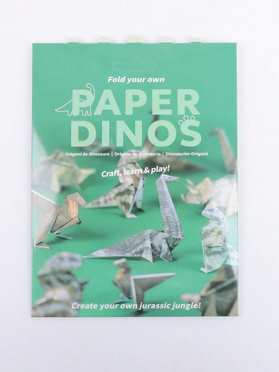 3D Origami Dinosaur Model, Origami Animal Decor, Paper Craft Desktop Ornament - Multicolor - View 1