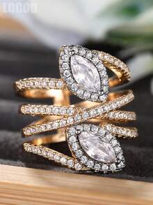 1 PC Romantic Cubic Zirconia Ring For Women For Wedding Engagement Anniversary Party Jewelry Valentine's Day Gift - 1# - View 1