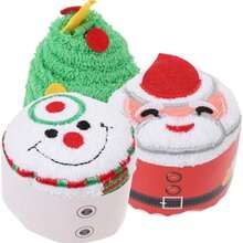 OpenHISTOBAZA 3 Piezas Toallas de Mano Navideas Toallas de Modelado Pasteles con Diseo Santa Claus Mueco rbol Navidad para Decoracin y - como se muestra en la figura - Ver 10