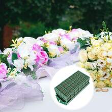 1/2/4/6 入組 婚禮長方形花藝泡沫塊 花泥支架 花藝泡沫籠附膠帶 用於花藝布置 生日 居家 花園 室內桌面裝飾 - 綠色 - 查看 7