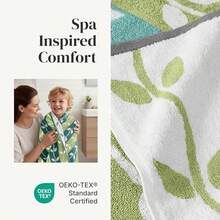 OpenHIModern Threads - Juego De Toallas Amrapur Overseas, 6 Piezas, Teidas Con Hilo Orgnico, Color Jacquard/Slido, Ultrasuaves, 500 G/M, 100% Algodn Peinado, Color Aguamarina - agua - Ver 5