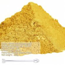 Mica Powder,7.05OZ(200g),Glitter Merck Green Gold Mica Powder Pigment For Epoxy Resin,Lip Gloss,Car Paint,Dye,Soap Making,Nail Polish,Epoxy Resin,Candle Making,Bath Bombs,38027111 - 金色 - 查看 2