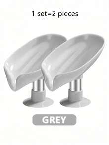 2-In-1 Leaf Shaped Soap Dish, Draining Soap Rack, Bathroom Accessories, Suction Cup Soap Holder. This Soap Holder Is Suitable For Bathroom Soap Dishes, Bathroom Storage, Leaf-Shaped Soap Dishes, Suction Cups, Trays, Bath Sponge Holders, Kitchen And Bathroom Accessories, Drying Racks, Home Bathroom Decor, Back-To-School Decor, Kitchen Accessories, Soap Racks, Bathroom Storage, Bathroom Accessories. - Black - View 11