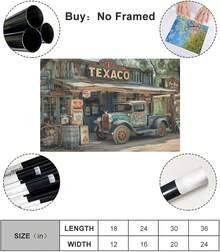Vintage Texaco Gas Station Print, Rustic Old Truck Wall Art, Retro Garage Decor, Classic Americana Photography, Man Cave, Texas Art Unframe-style xinch(xcm)cuadros decorativos para sala,poster,con marco,posters,cuadros para la pared ,marcos para cuadros,cuadro,virgen de guadalupe,salas - transparente - Ver 8
