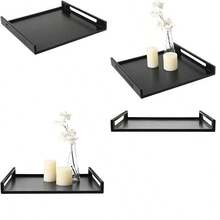 OpenHi MyGift - Bandeja de Servicio, Hecha en Metal Color  Mate Tiene Asas Recortadas. Tamao Aproximado 40.6 cm X 40.6 cm - como se muestra en la figura - Ver 1